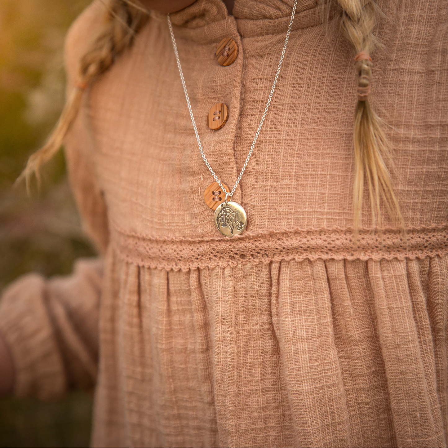 Australian Gumnut & Bee Pendant